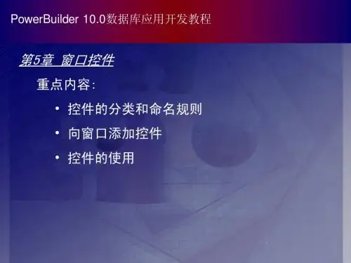 powerbuilder自学课件 (4)