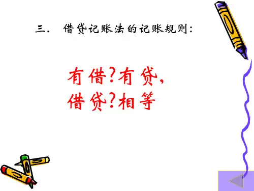 借贷记账法的记账规则