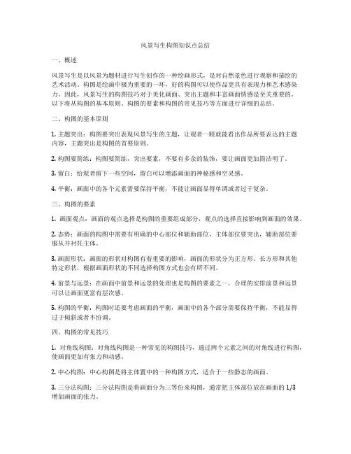 风景写生构图知识点总结
