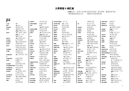 电大网考B级英语单词整理-打印版