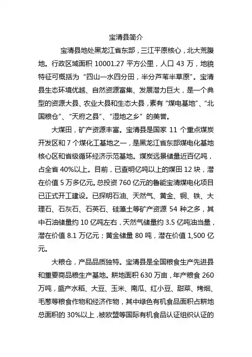 宝清县简介