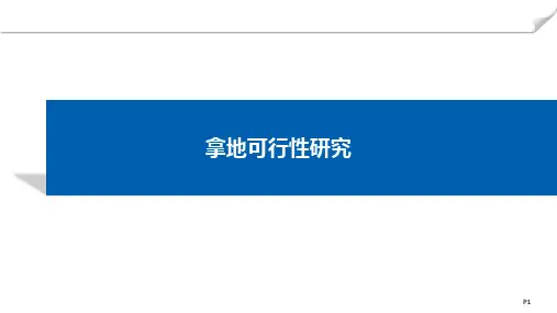 地产拿地可行性研究培训课件