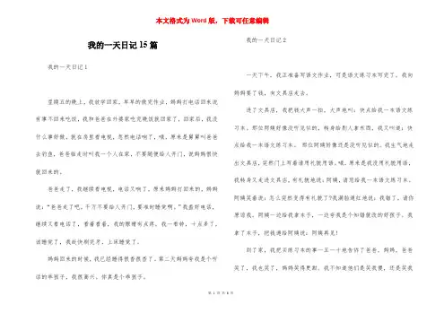 我的一天日记15篇_3