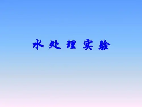 水污染控制工程_实验指导课件