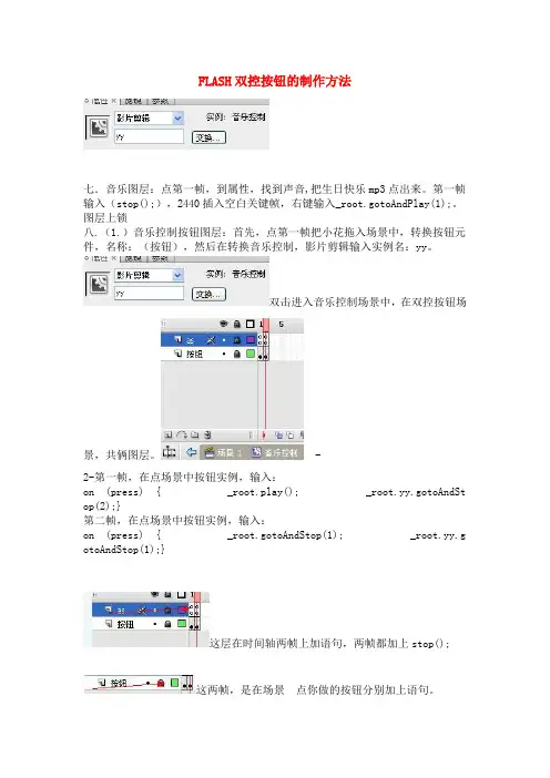FLASH双控按钮的制作方法