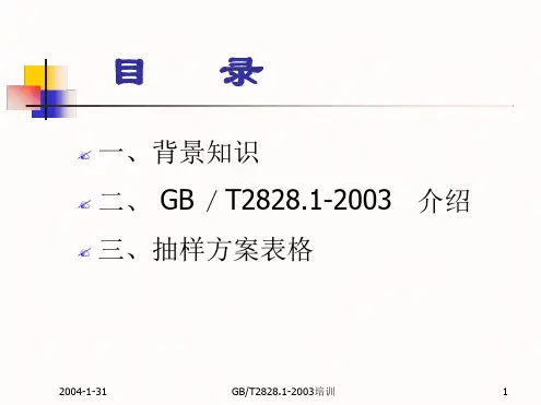 GB抽样国家标准