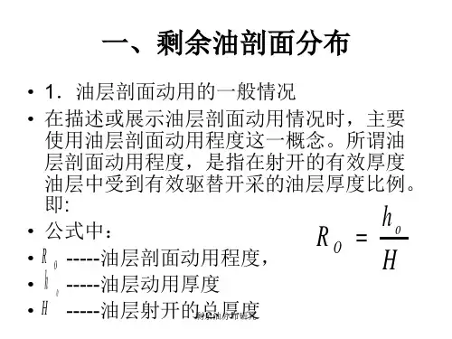 剩余油分布研究课件