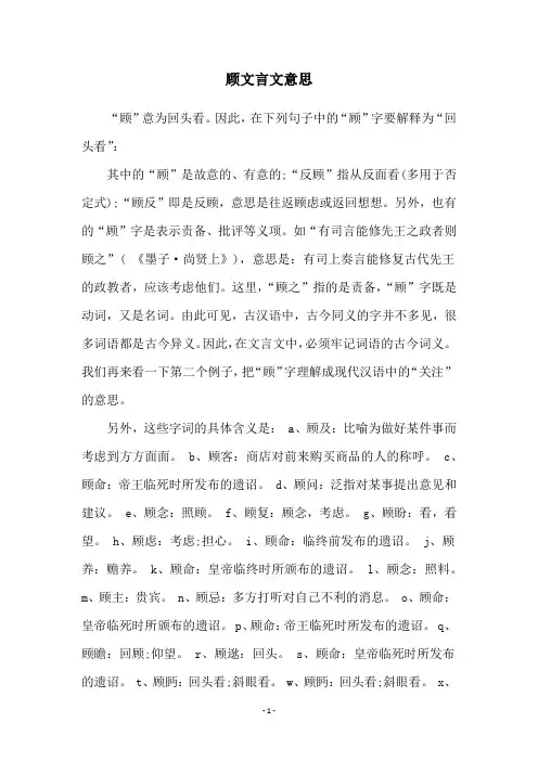 顾文言文意思