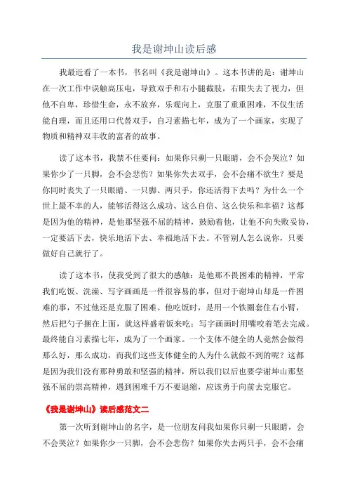 我是谢坤山读后感