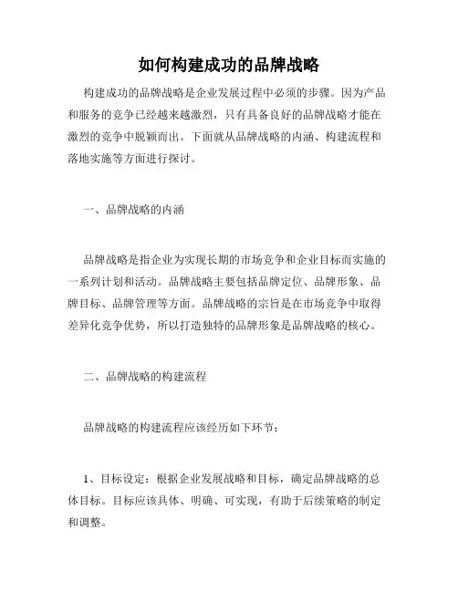 如何构建成功的品牌战略