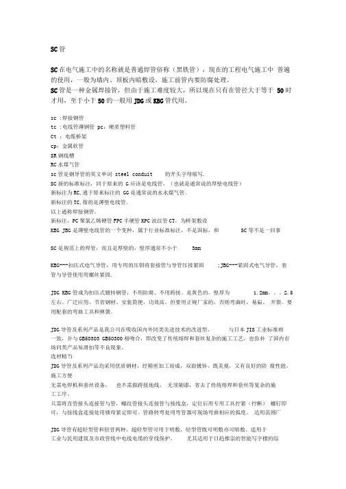 电缆保护管(SC管等)