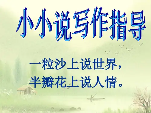 小小说写作指导PPT课件