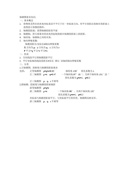 轴测图基本知识