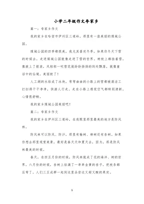 小学二年级作文夸家乡