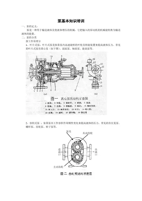 泵基本知识培训解析