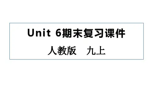 人教版九年级上Unit 6期末复习课件(共18张)