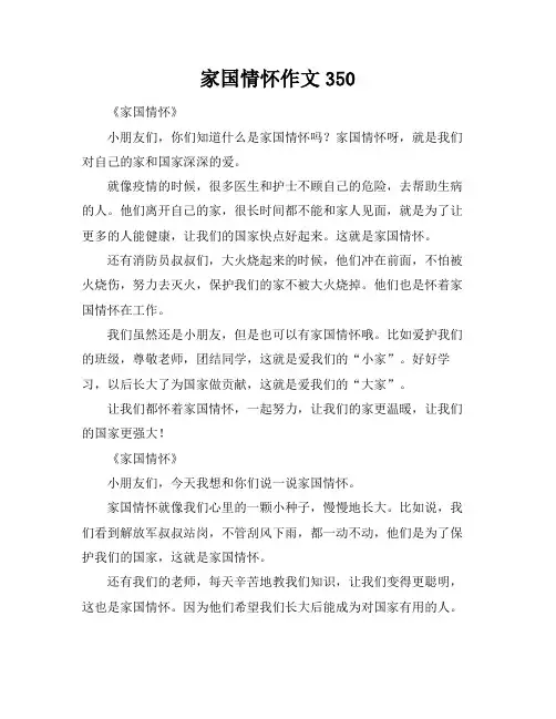 家国情怀作文350