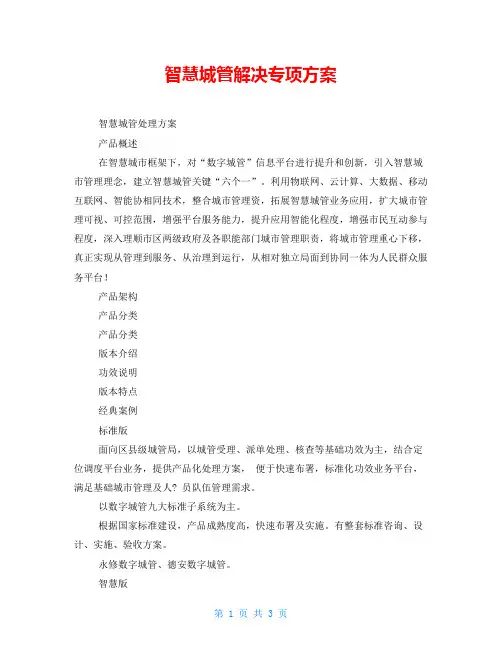 智慧城管解决专项方案