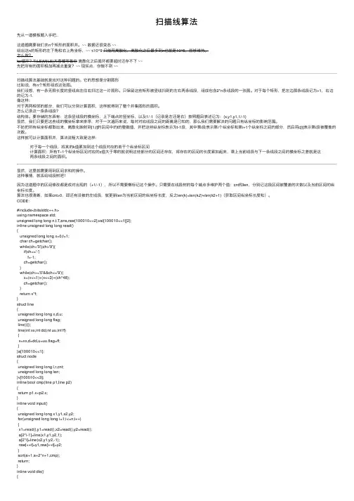扫描线算法——精选推荐