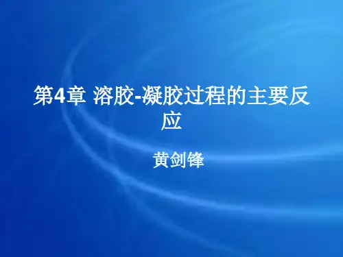 第四章 溶胶-凝胶的主要反应