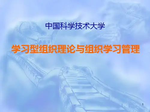 学习型组织理论与组织学习管理PPT课件