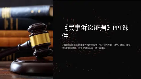 《民事诉讼证据》课件