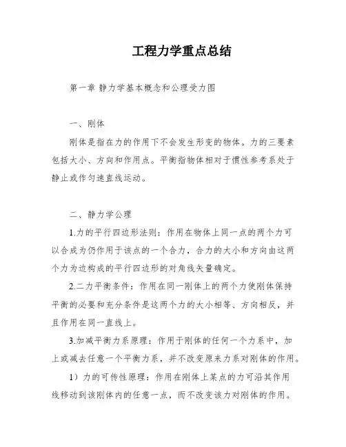 工程力学重点总结