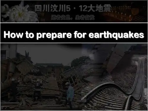 How to prepare for earthquakes