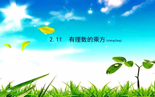 七年级数学上册 第2章 有理数 2.11有理数的乘方习题课件 华东师大级上册数学课件