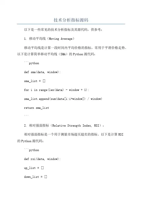 技术分析指标源码