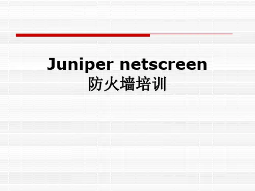 Juniper netscreen防火墙培训