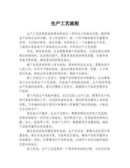 生产工艺流程