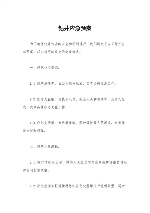 钻井应急预案