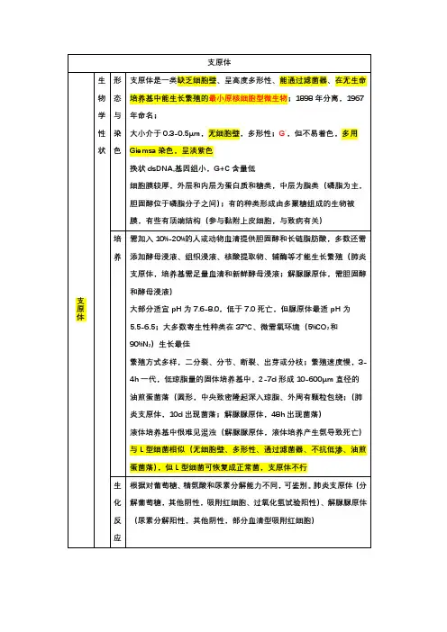 医学微生物学-支原体,立克次体,衣原体