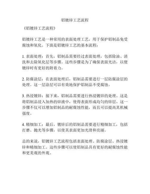 铝镀锌工艺流程