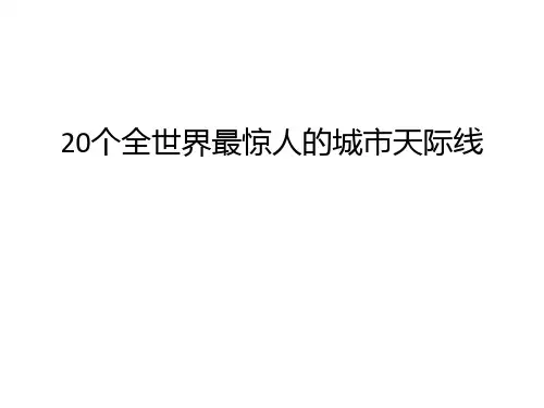 最新20个全世界最惊人的城市天际线汇总