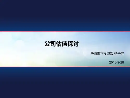 公司估值分析 PPT课件