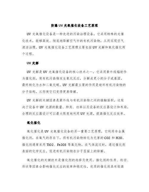 防爆UV光氧催化设备设备工艺原理