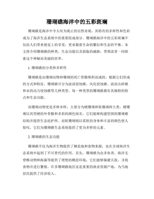 珊瑚礁海洋中的五彩斑斓