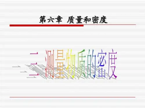 06.3 测量物质的密度