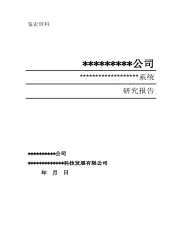 软件系统研究总结报告模板