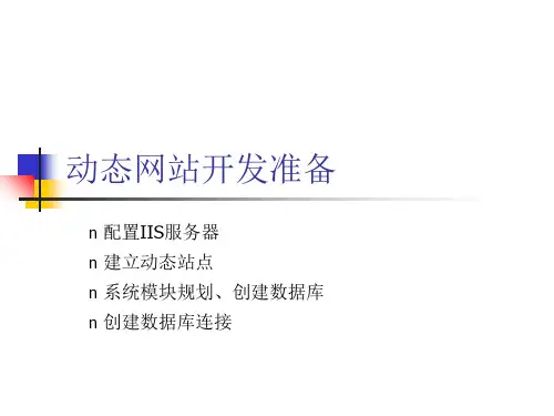 动态网站开发准备PPT课件
