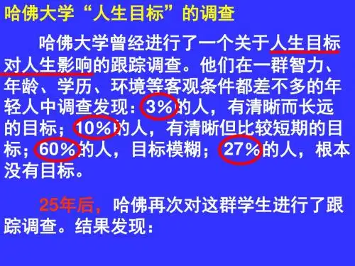 哈佛大学人生目标调查
