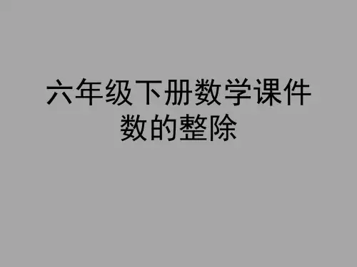 六年级下册数学课件 数的整除 复习