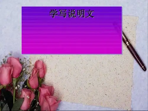 初中作文学写说明文ppt