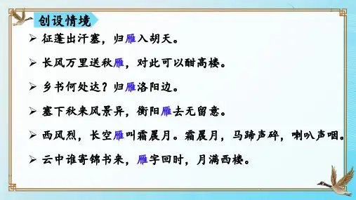 《大雁归来》ppt课件
