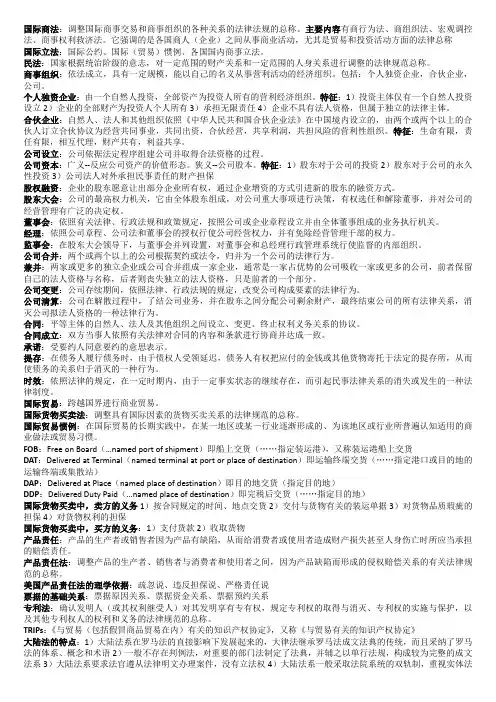 国际商法 复习.doc