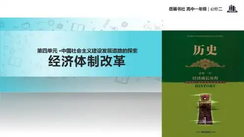 高中历史岳麓版必修二19【教学课件】《经济体制改革》