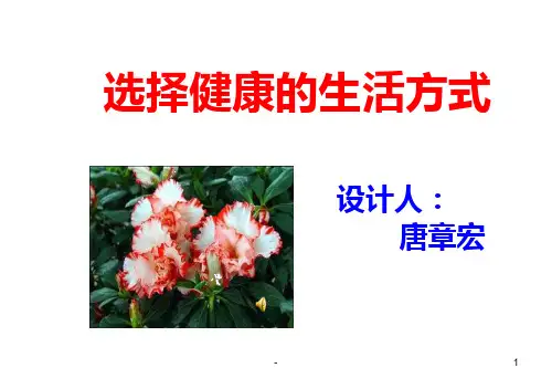 选择健康的生活方式PPT课件