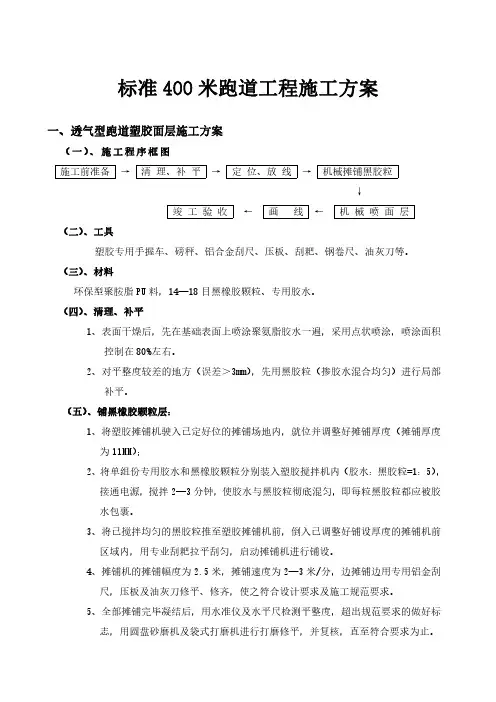 标准400米跑道工程施工方案
